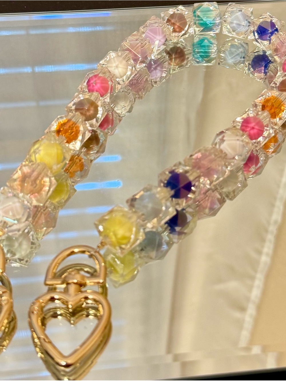 Multicolor Crystal Bag Chain - Picture 7 of 8